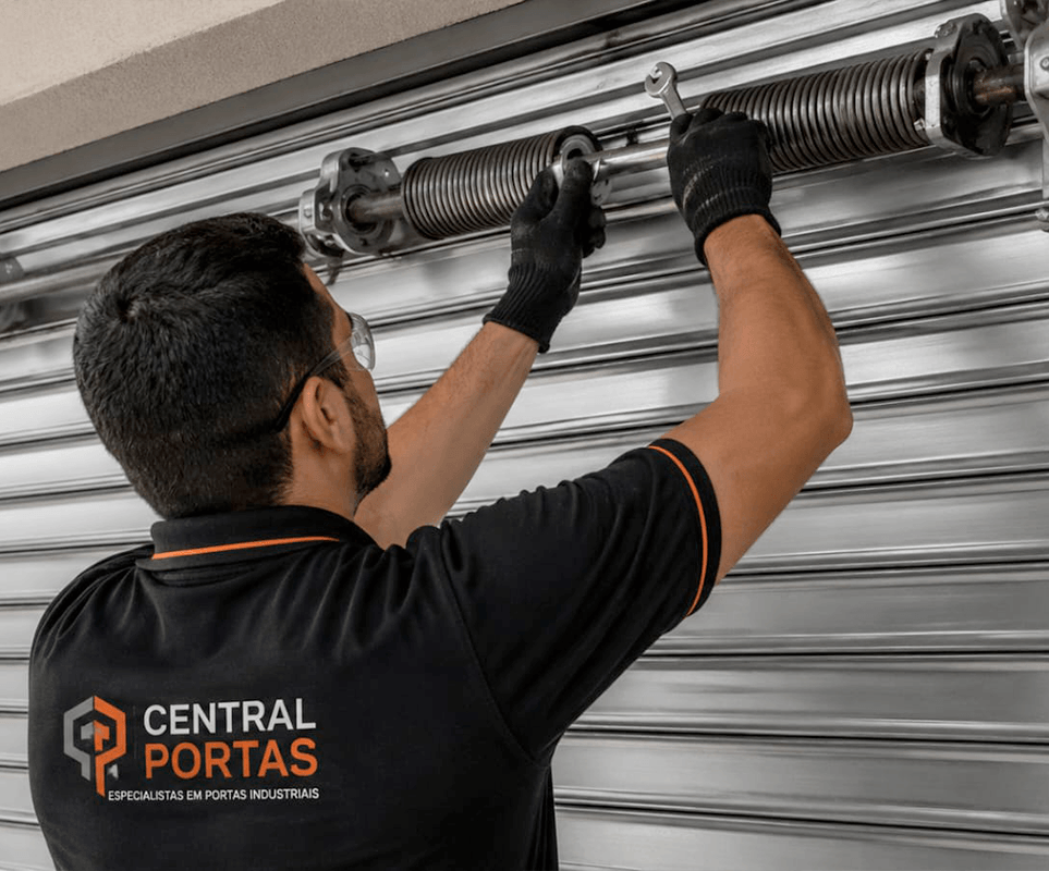 Substituição de Molas para Portas de Enrolar Manuais.